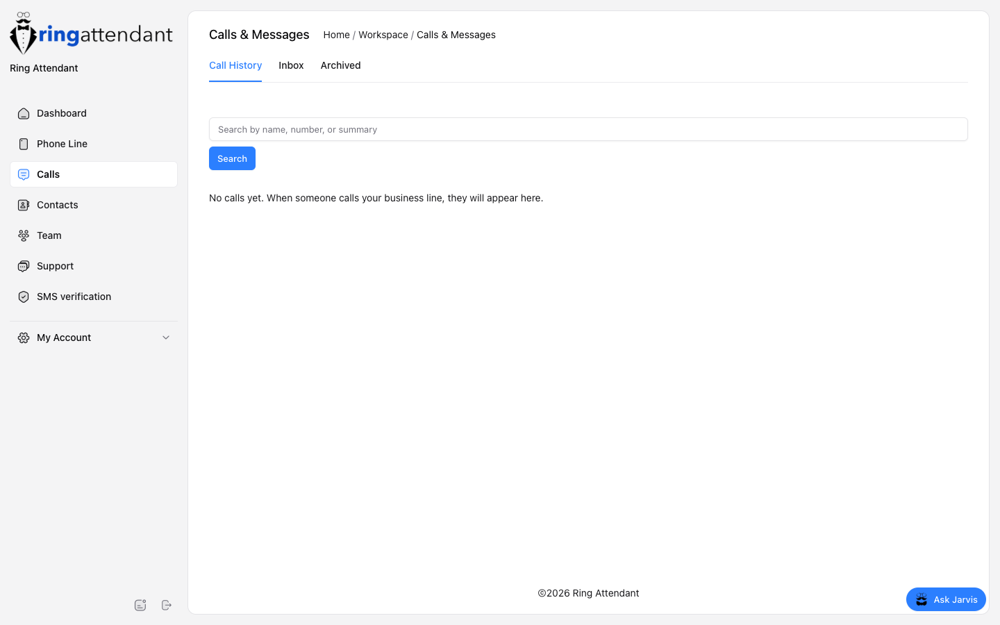 Calls & Messages empty state