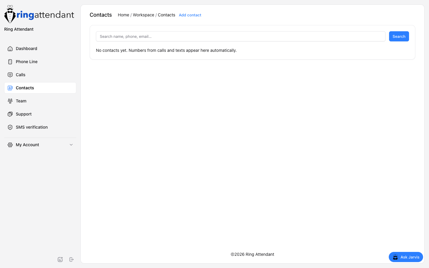Contacts page